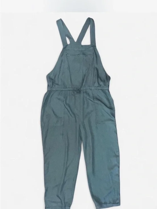 Knox Rose Olive Green Sleeveless Bib Jumpsuit Overalls Size L - Picture 2 of 5